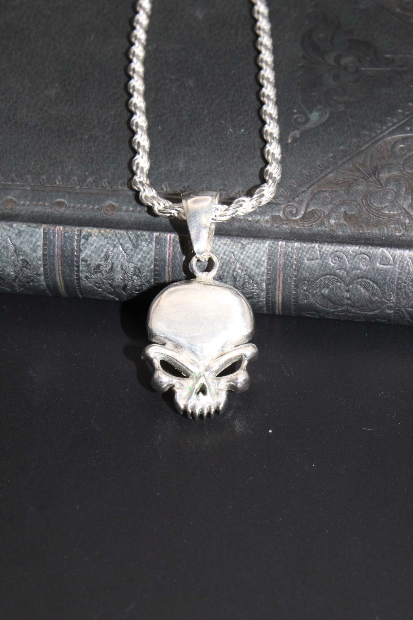 Sterling Silver Skull Pendant