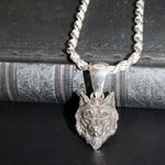 Sterling Silver Wolf Pendant
