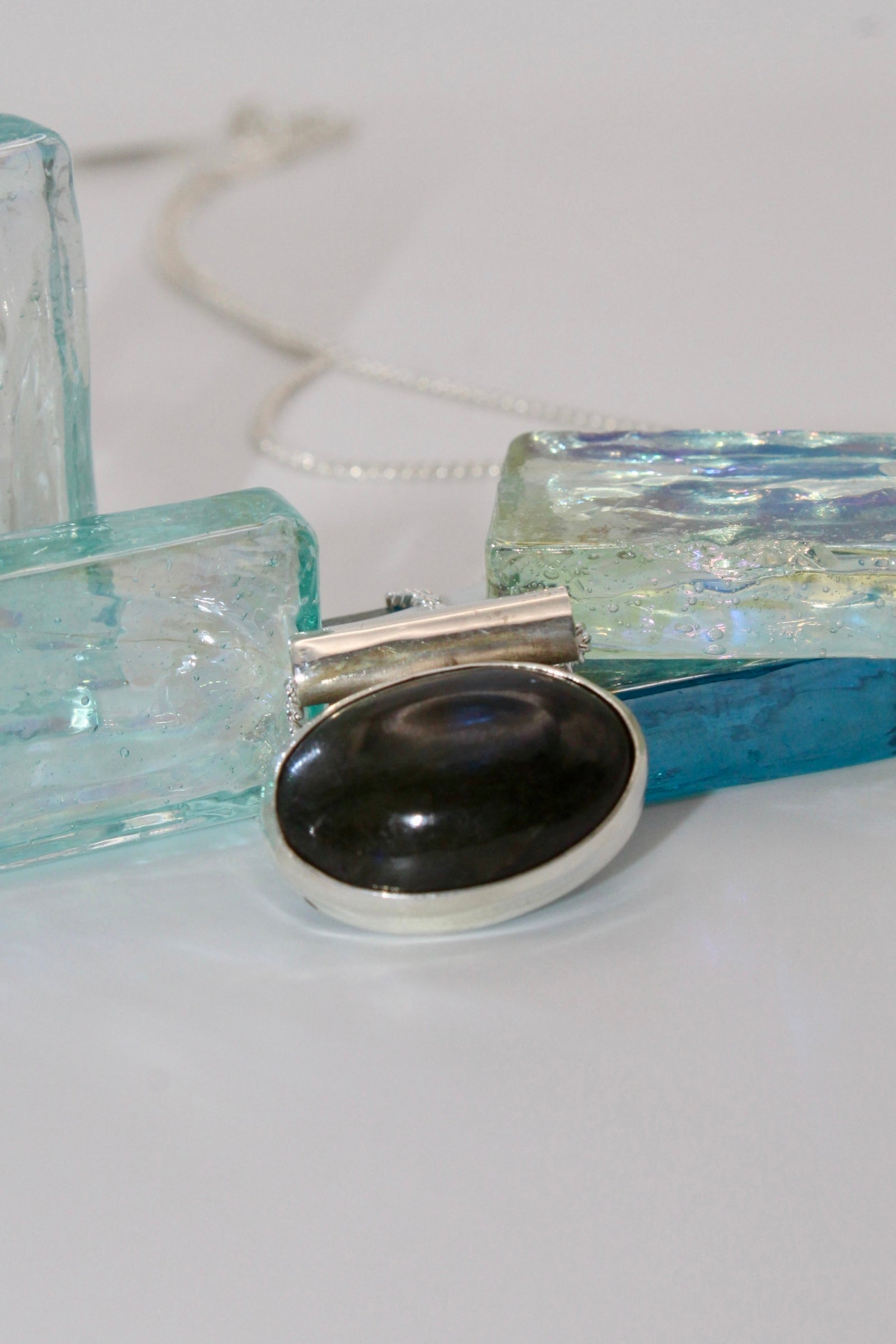 Labradorite Sterling Silver Sunset Pendant