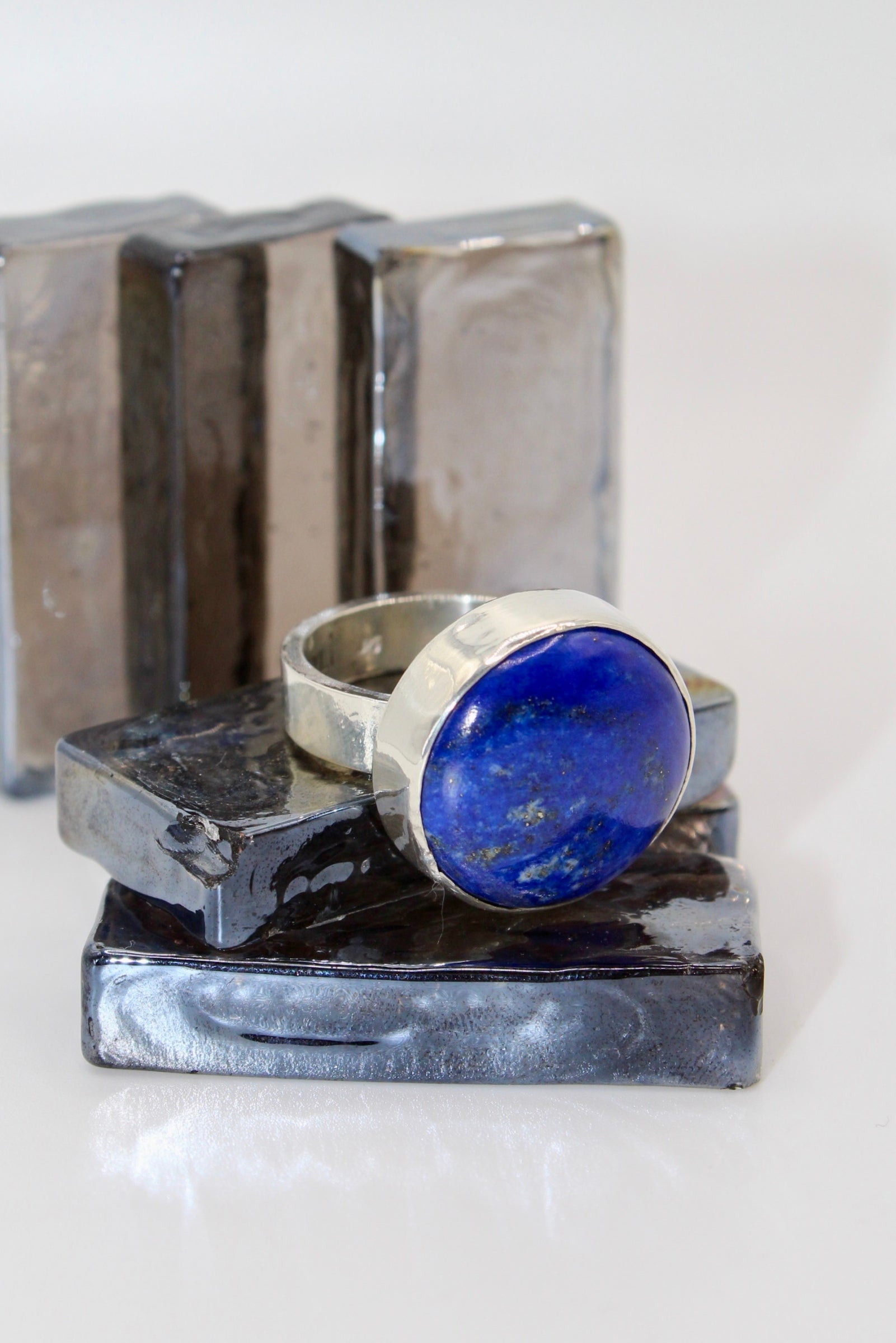 Lapis Heavy Flat Band Ring