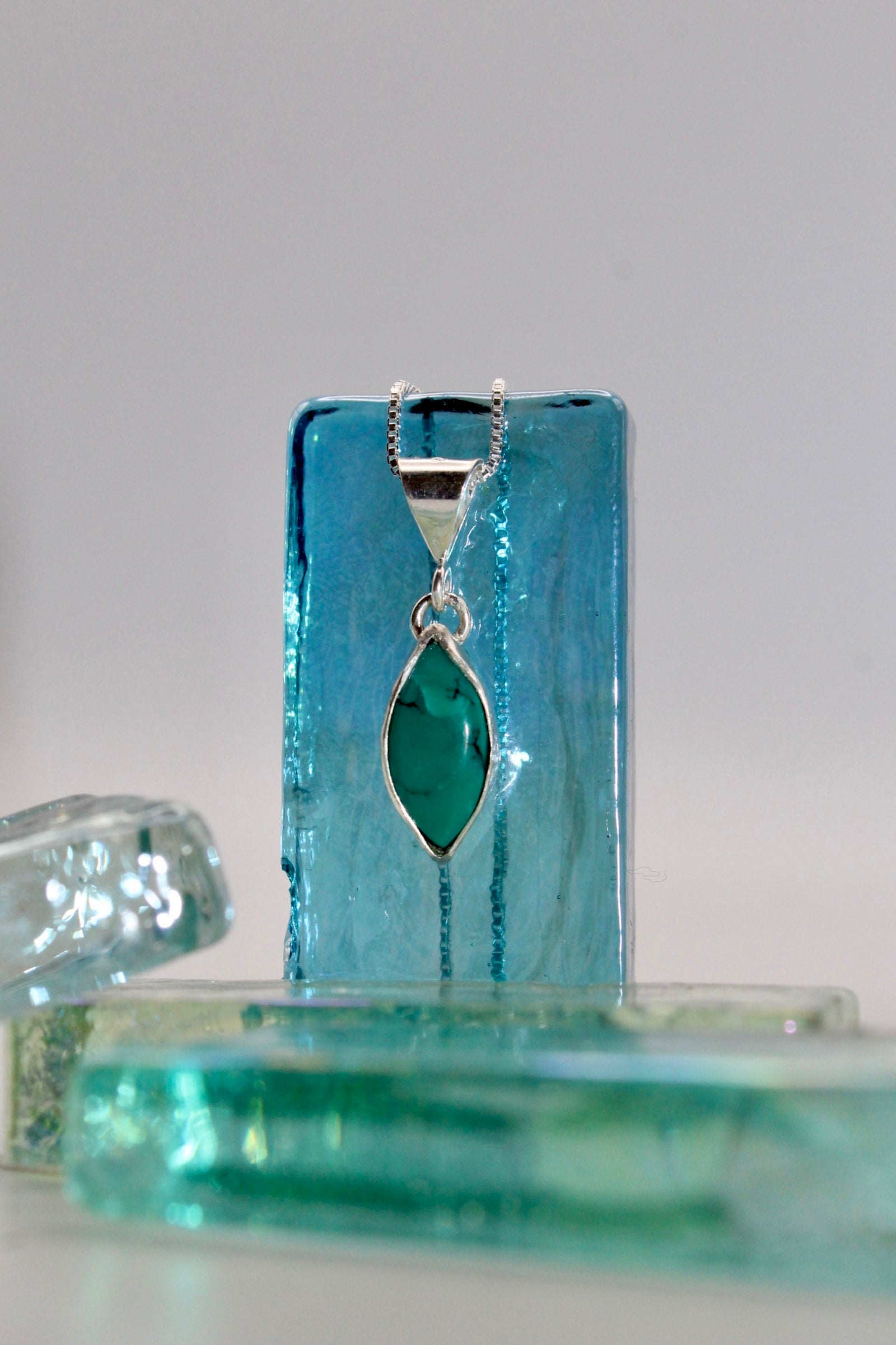 Marquise Turquoise Pendant