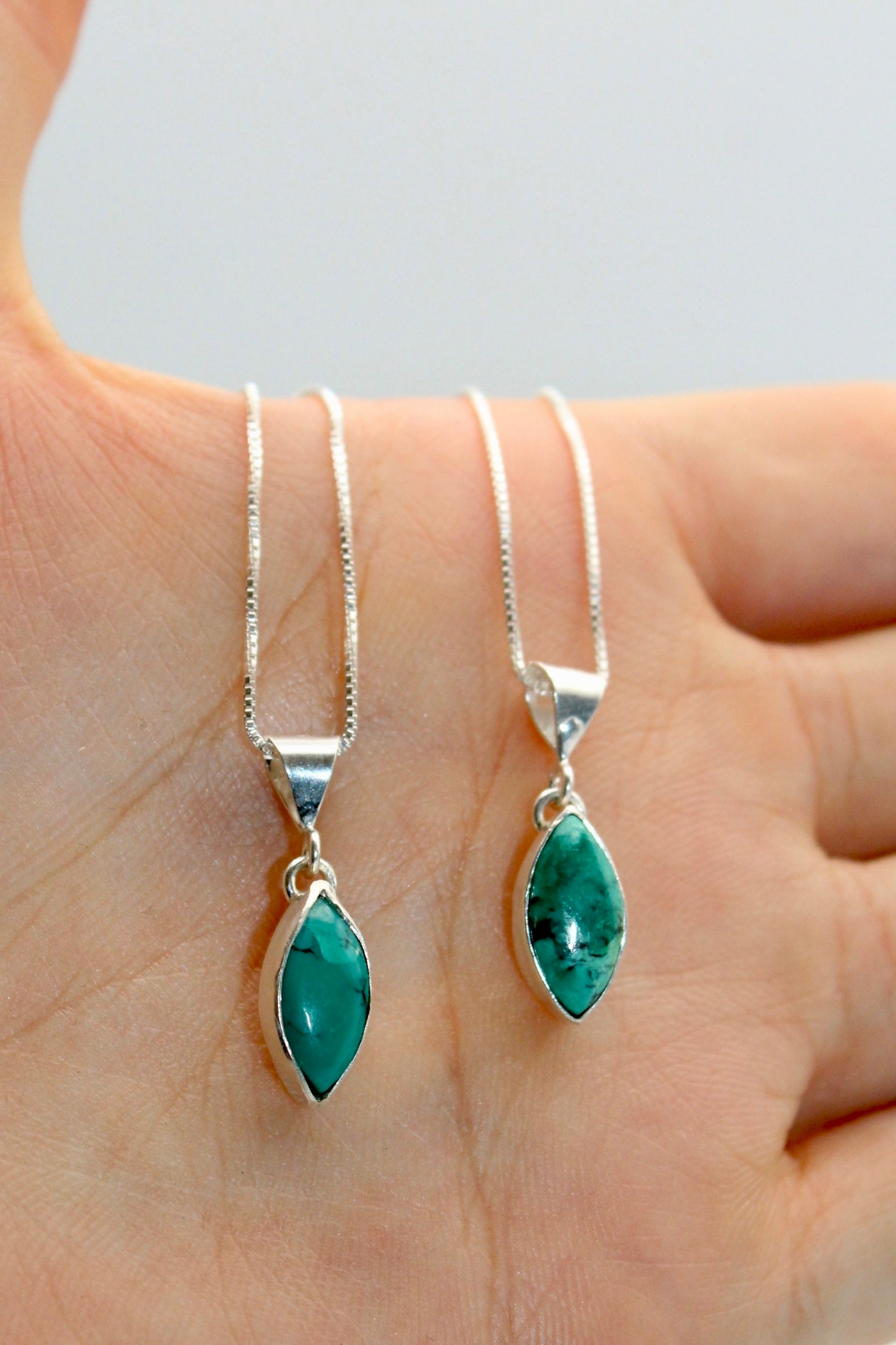 Marquise Turquoise Pendant