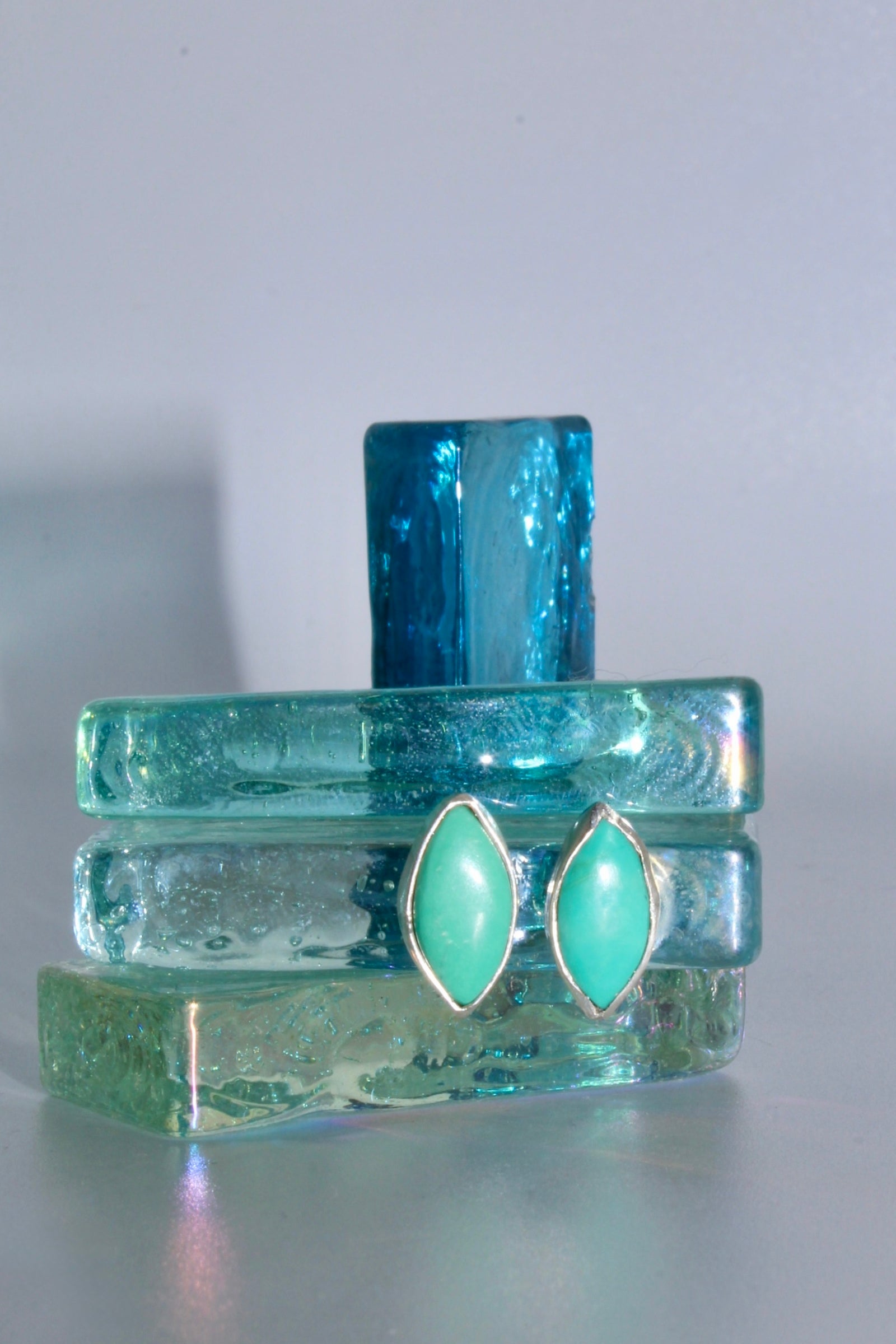 Marquise Turquoise Studs