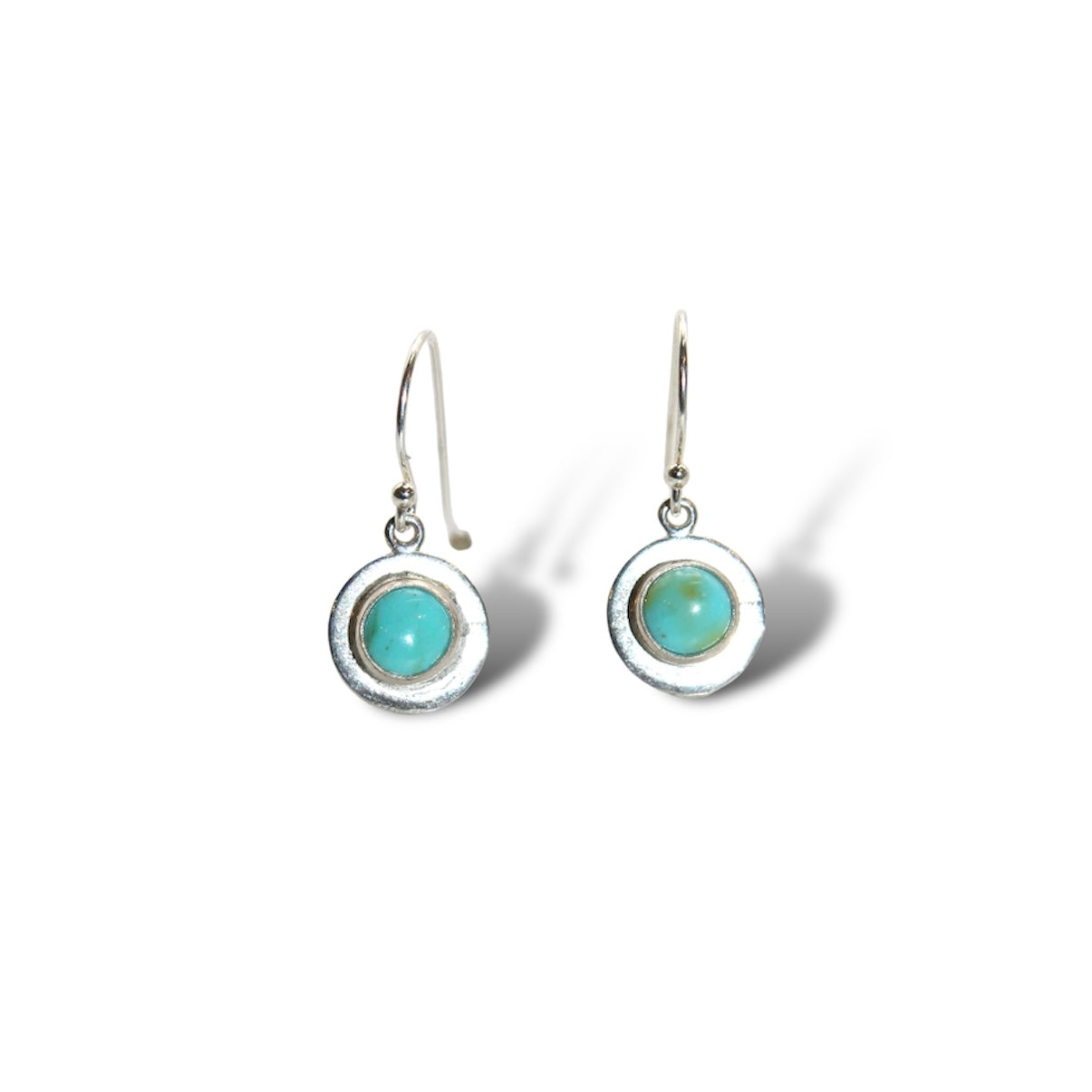 Turquoise Circle Dangle Earrings