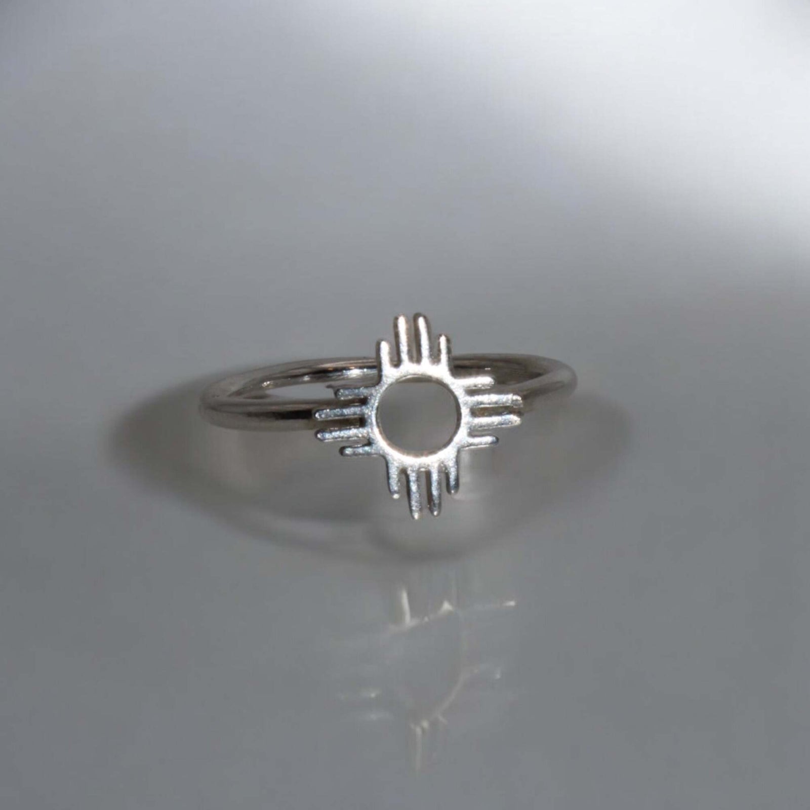 Silver Dainty Zia Ring