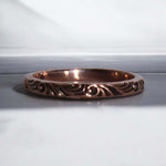 Gold Floral Stacker Band