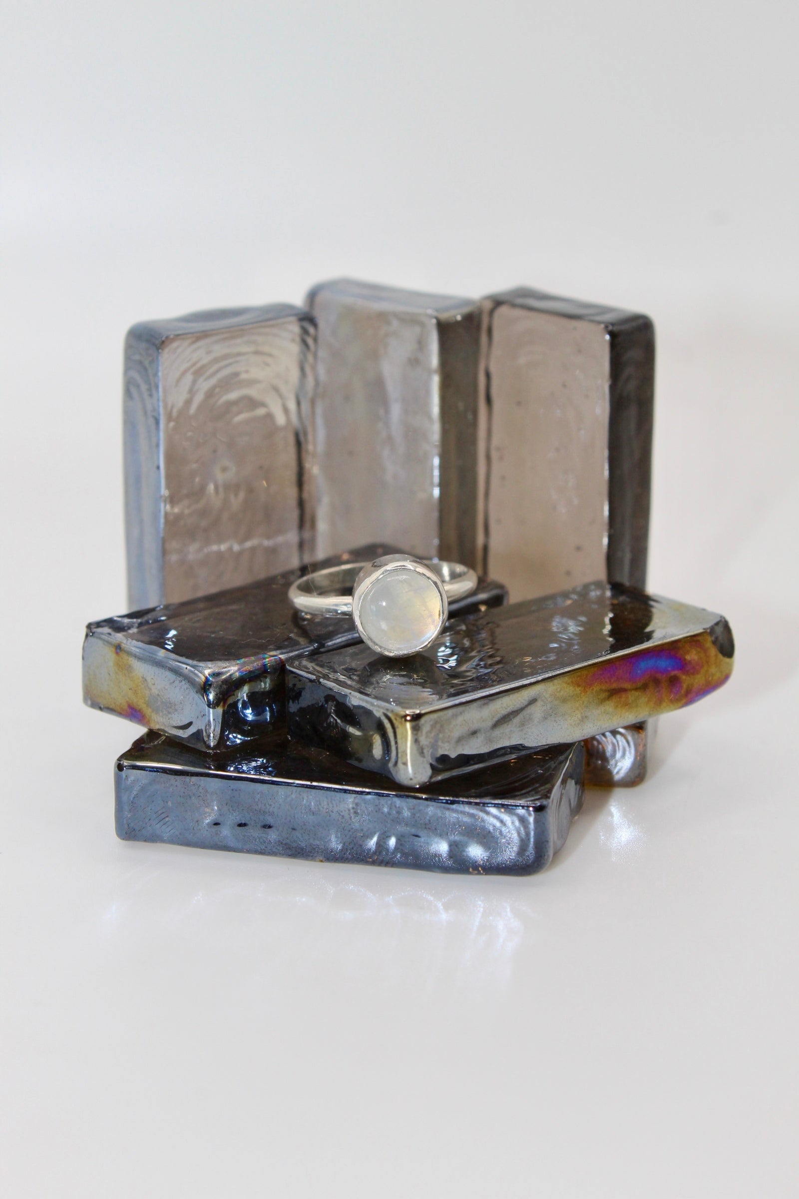 Santa Fe Simple Silver Moonstone Ring