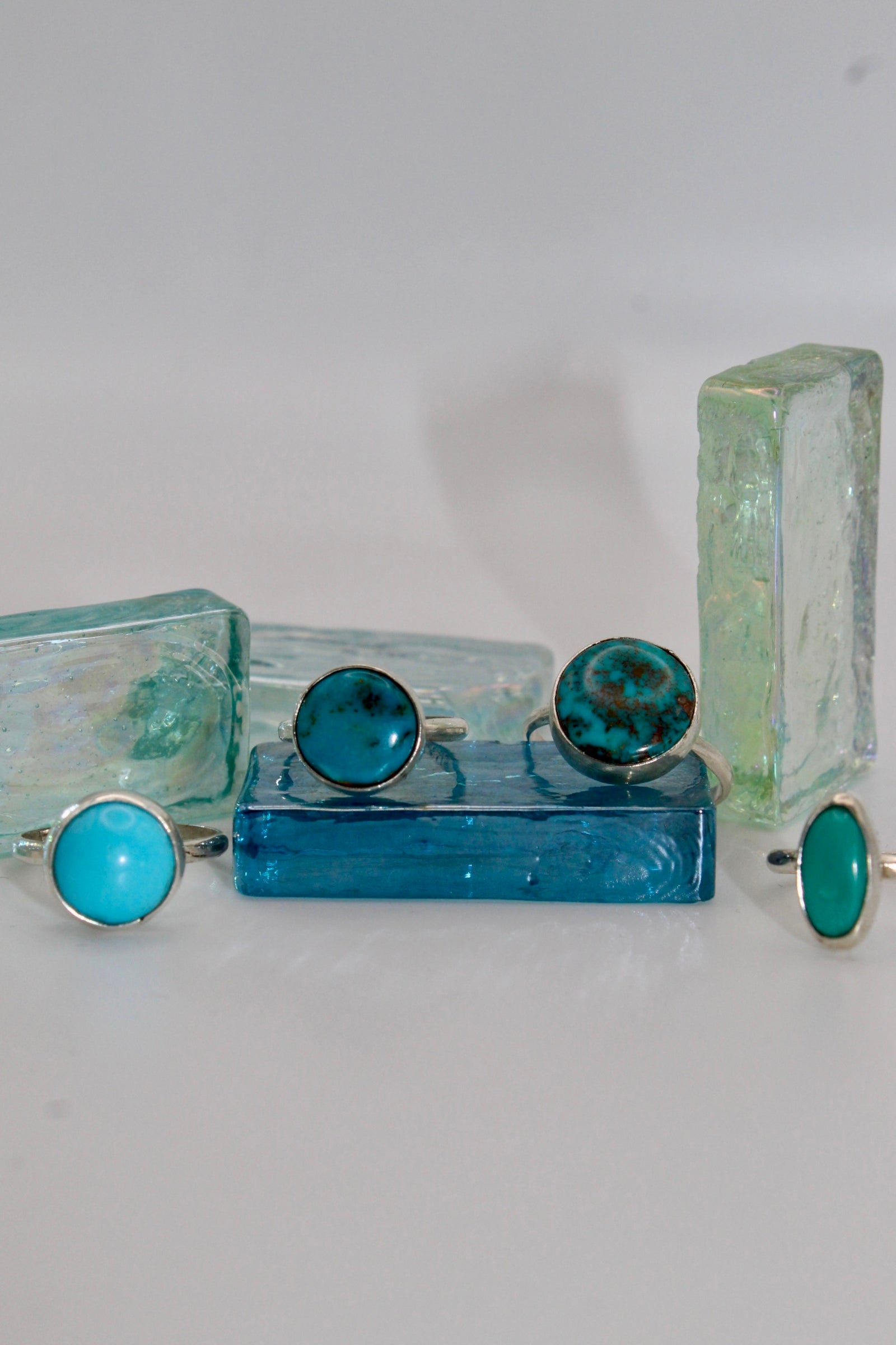 Santa Fe Simple Silver Turquoise Ring