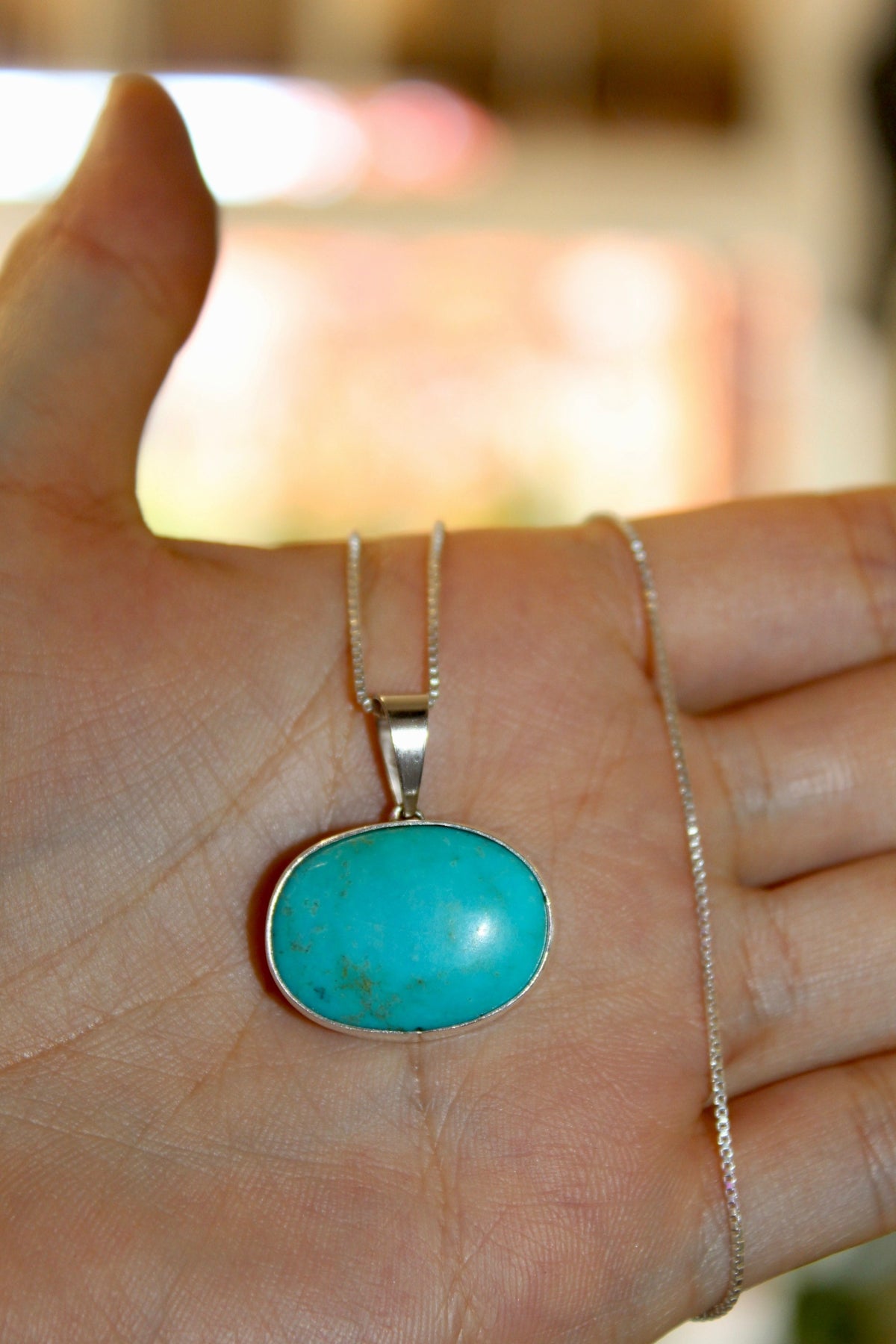 Silver Classic Turquoise Pendant