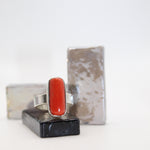 Silver Coral Heavy Flat Band Ring