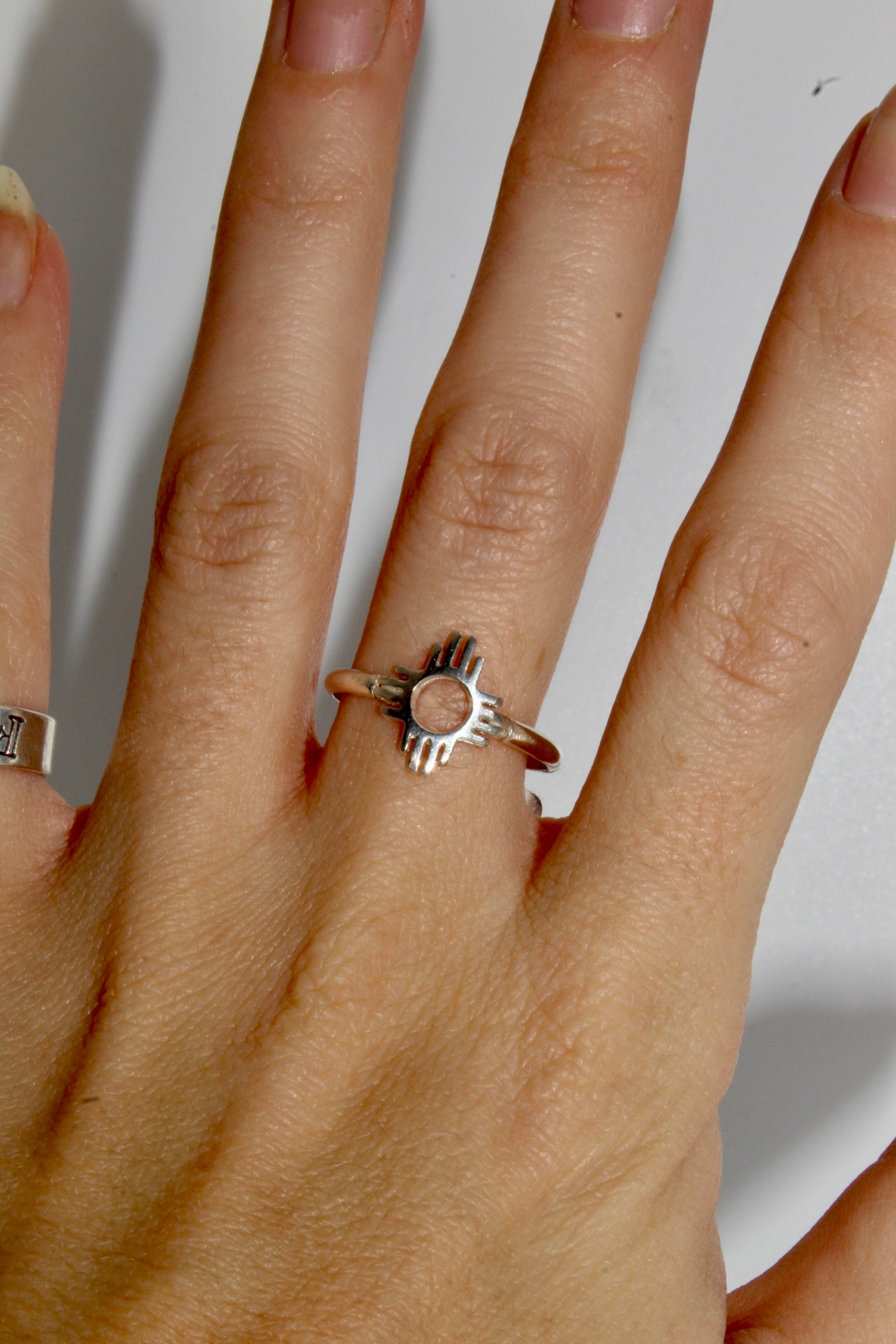 Silver Dainty Zia Ring