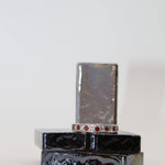 Silver Diamond and Garnet Eternity Ring
