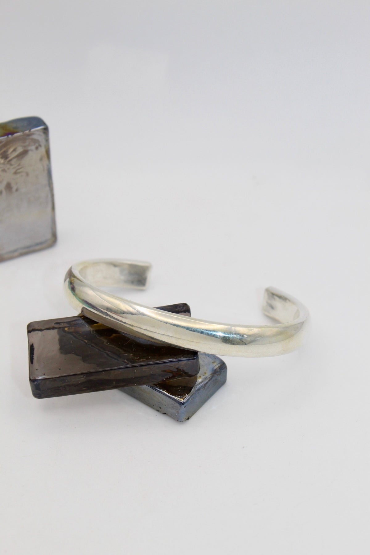 Silver Half-Round Heavy Cuff