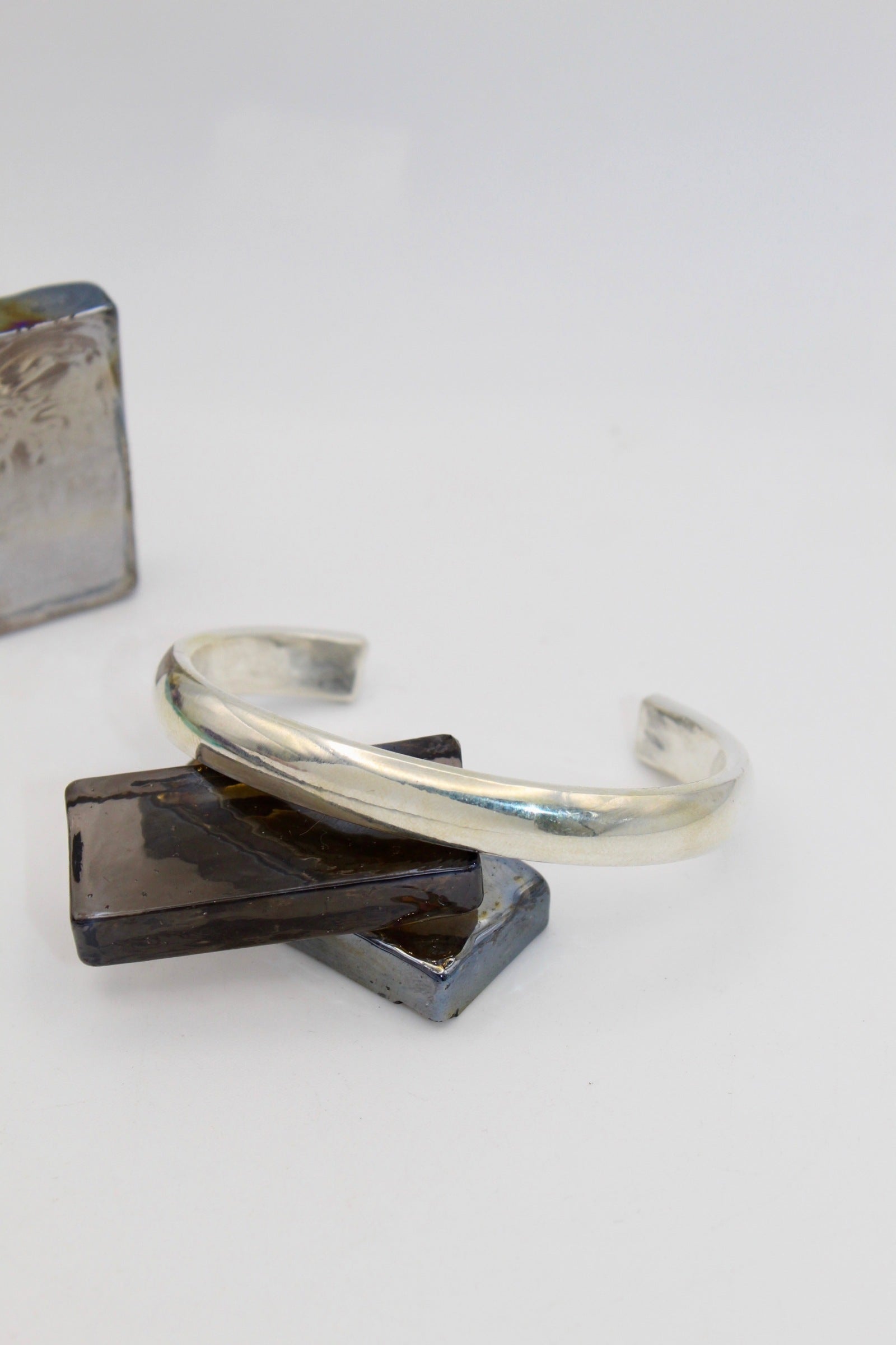 Silver Half-Round Heavy Cuff