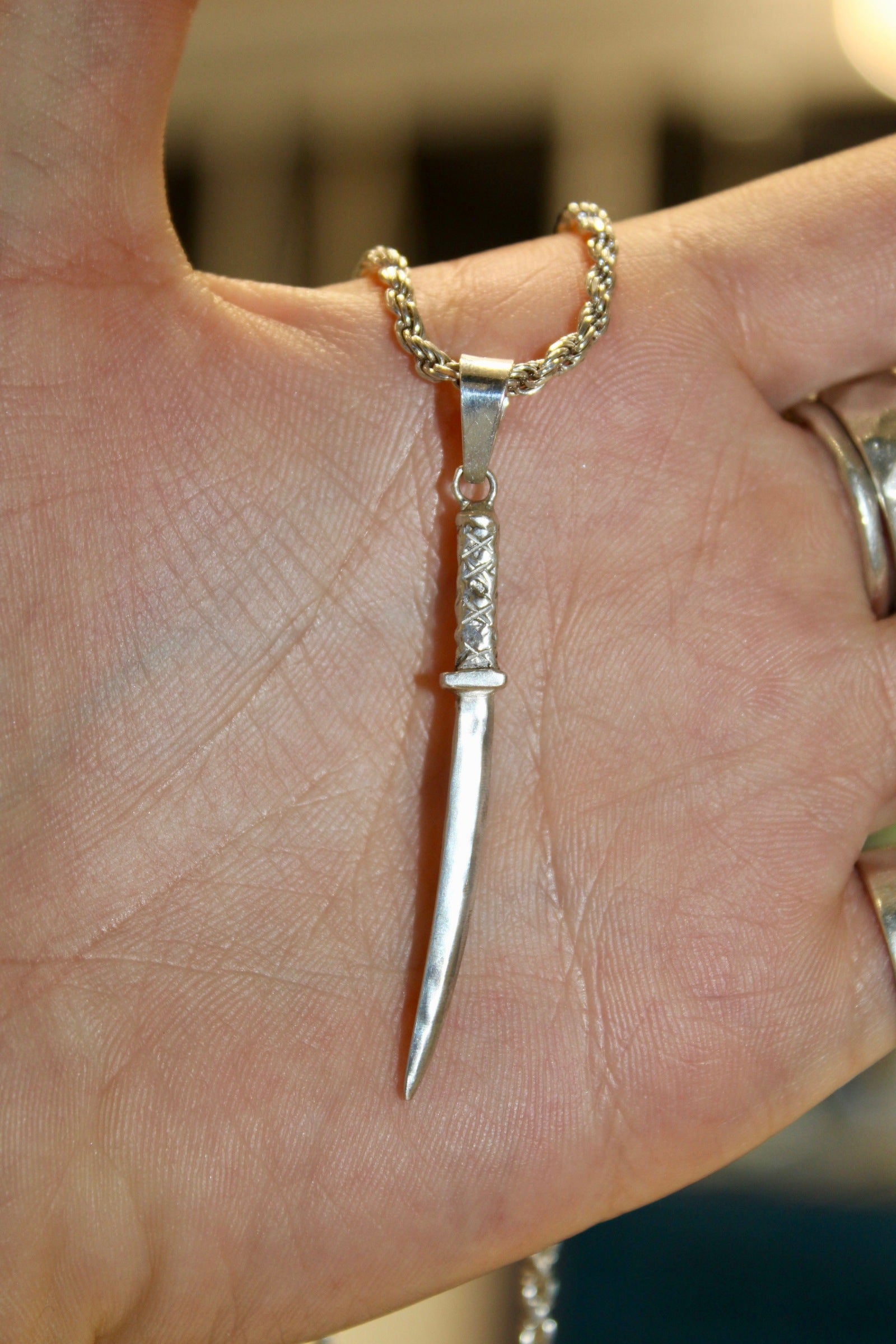 Silver Katana Pendant