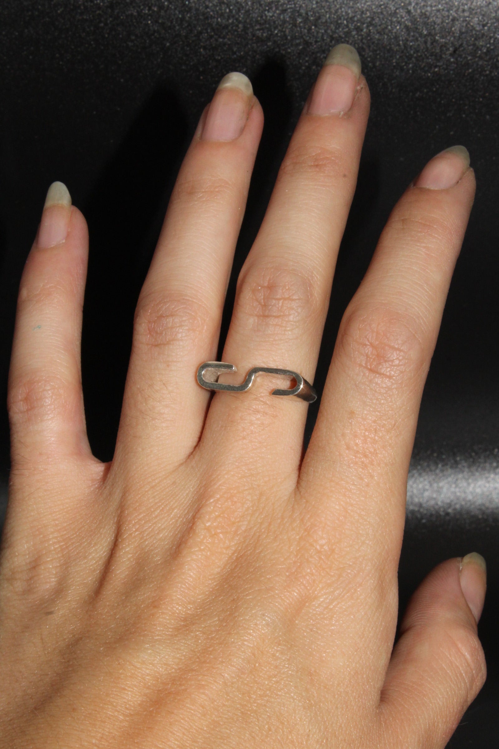 Silver Letter Ring