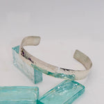 Silver Low Dome Hammered Cuff