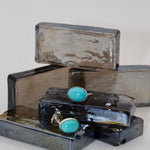 Silver Oval Turquoise Stud