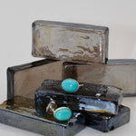 Silver Oval Turquoise Stud