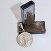 Silver Religious Coin Pendant