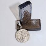 Silver Religious Coin Pendant