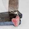 Silver Rhodochrosite Heart Pendant