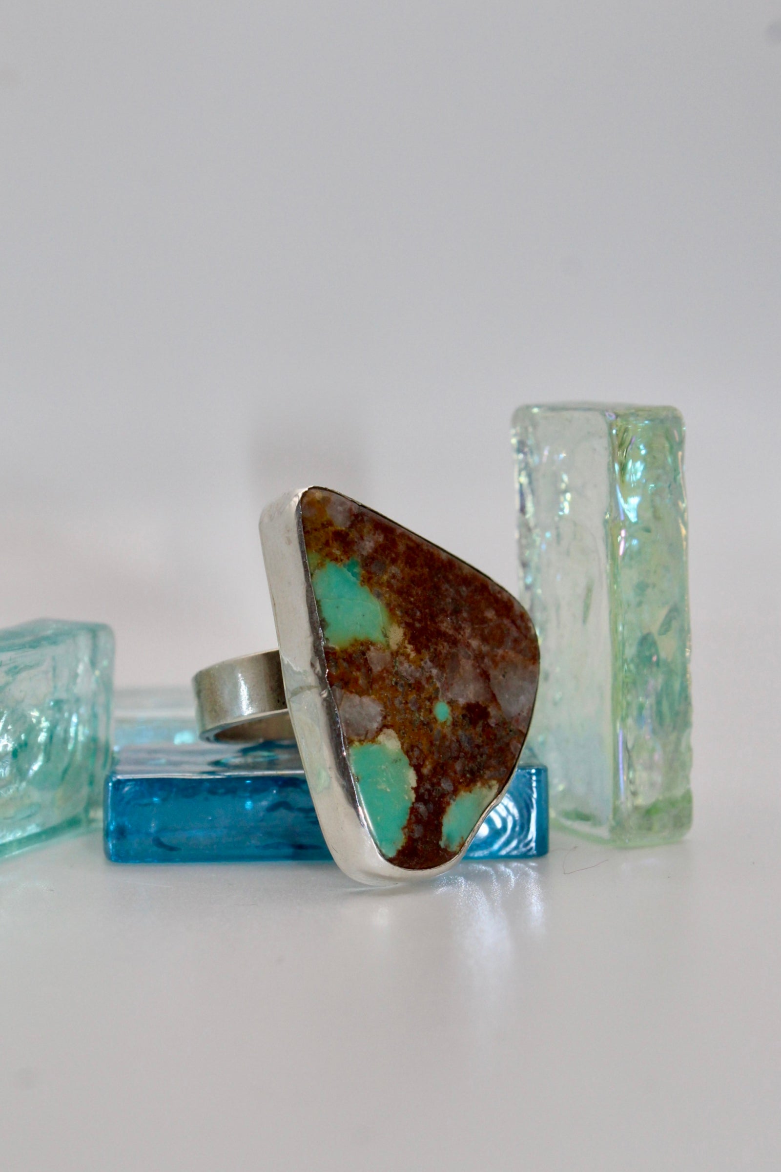 Turquoise Heavy Flat Band Ring