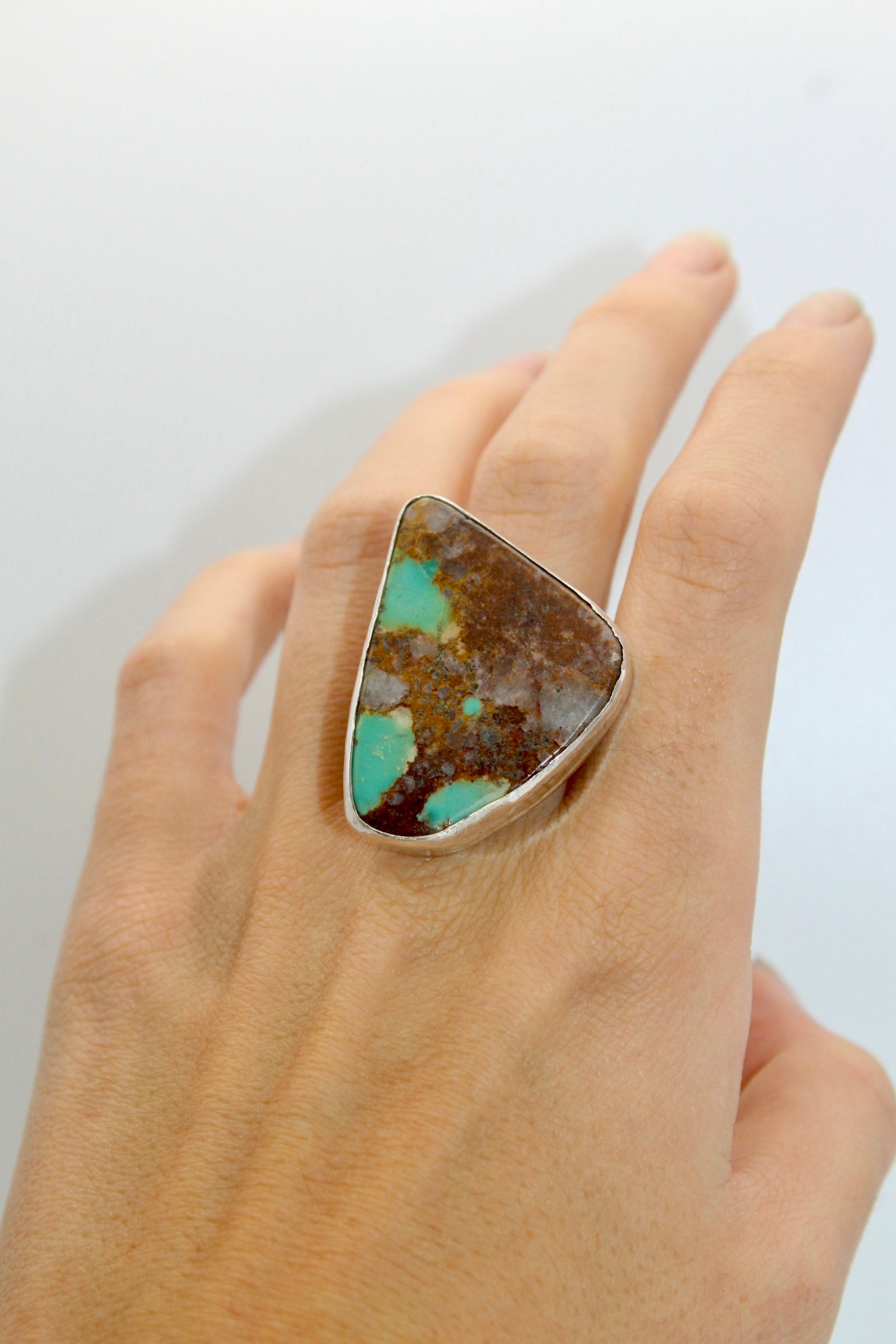 Turquoise Heavy Flat Band Ring