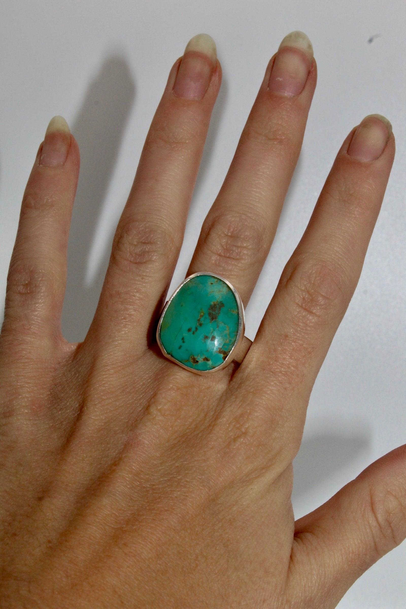 Turquoise Heavy Flat Band Ring