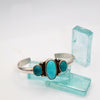 Silver Three-Turquoise Cuff