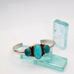Silver Three-Turquoise Cuff