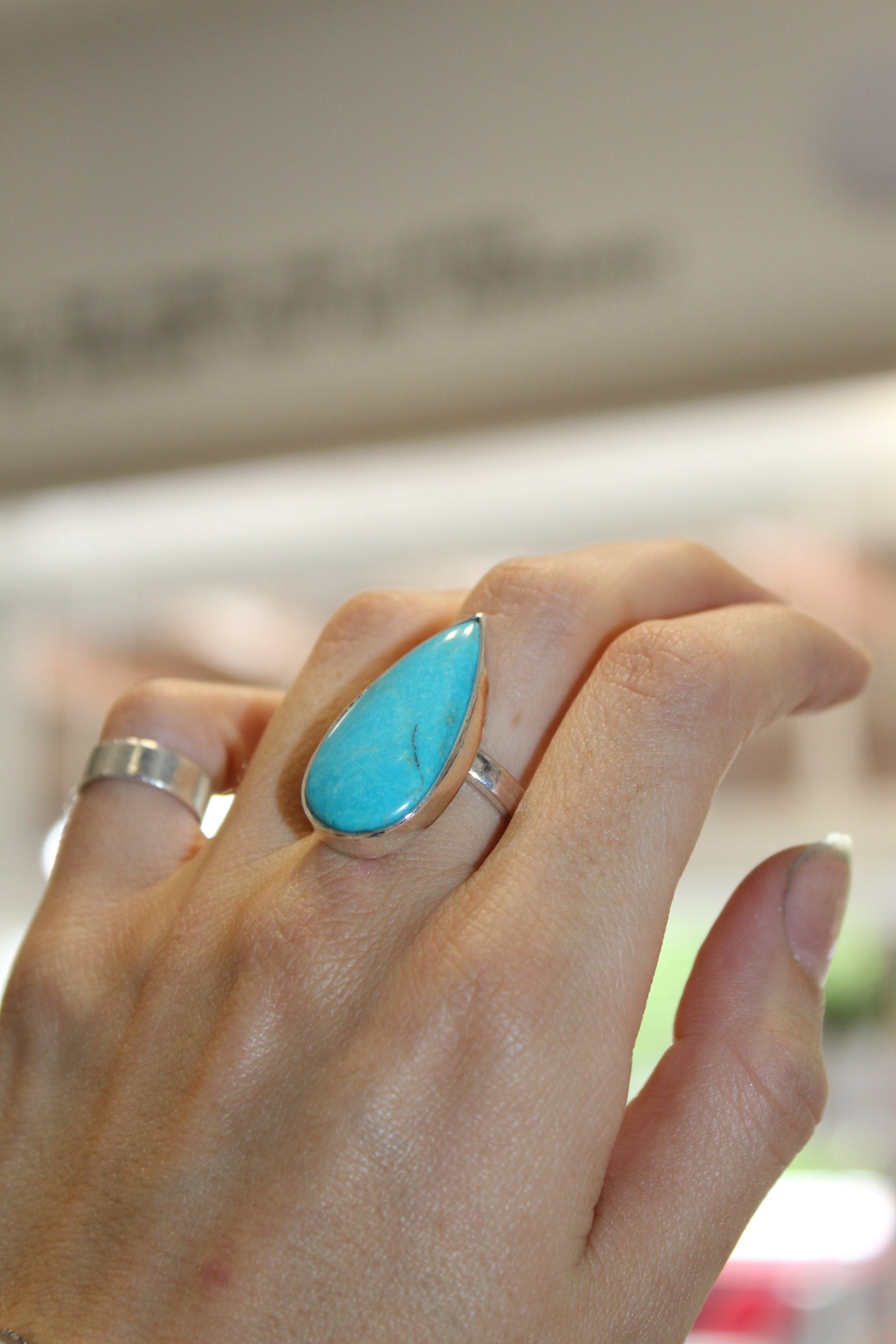 Silver Turquoise Classic Ring