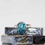 Silver Turquoise Dainty Ring