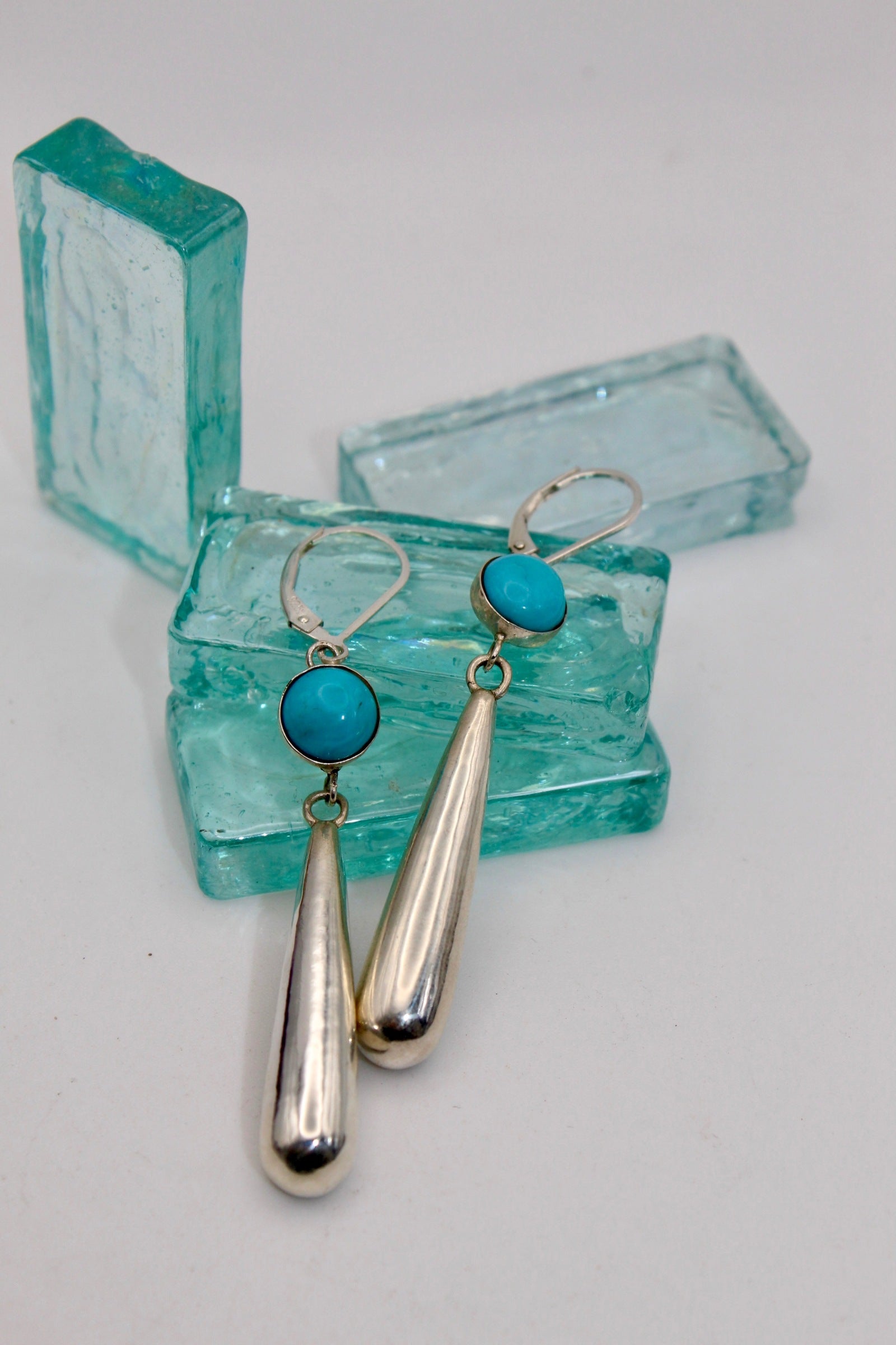 Silver Turquoise Goddess Earrings