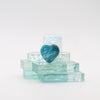 Silver Turquoise Heart Split-Shank Ring