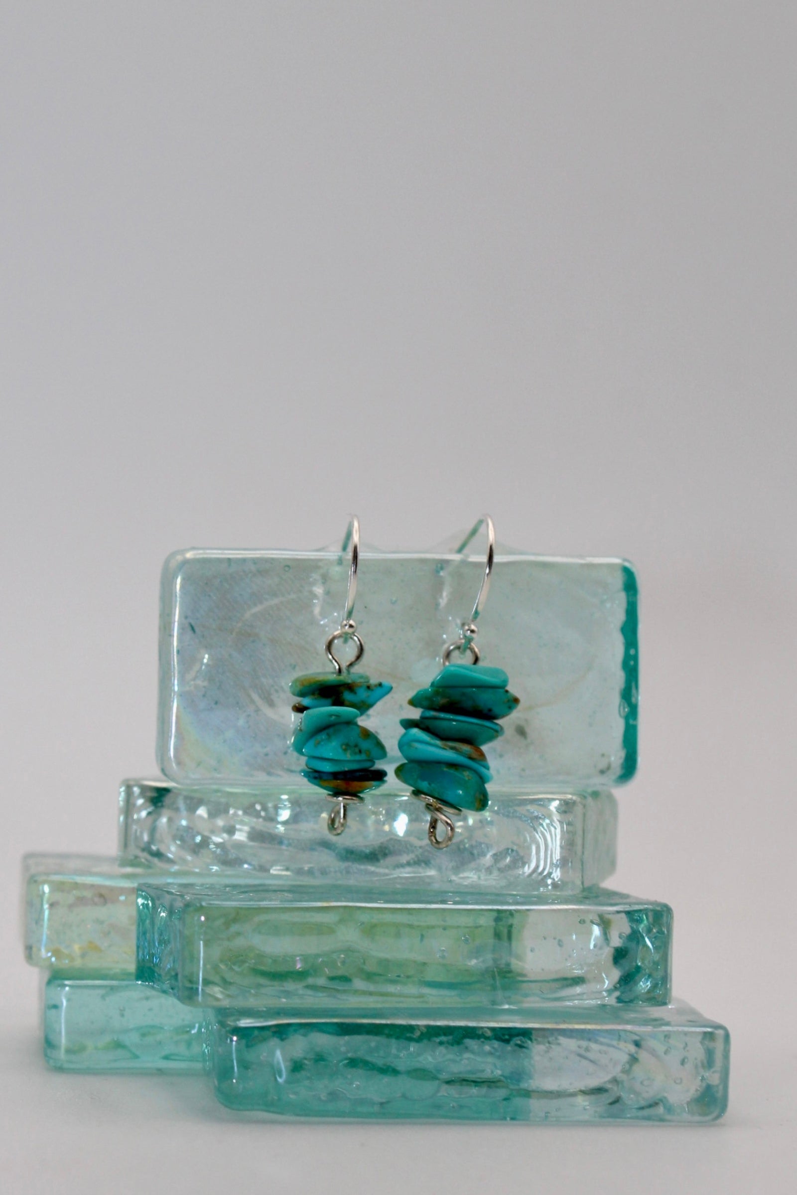Silver Turquoise Ristra Dangles