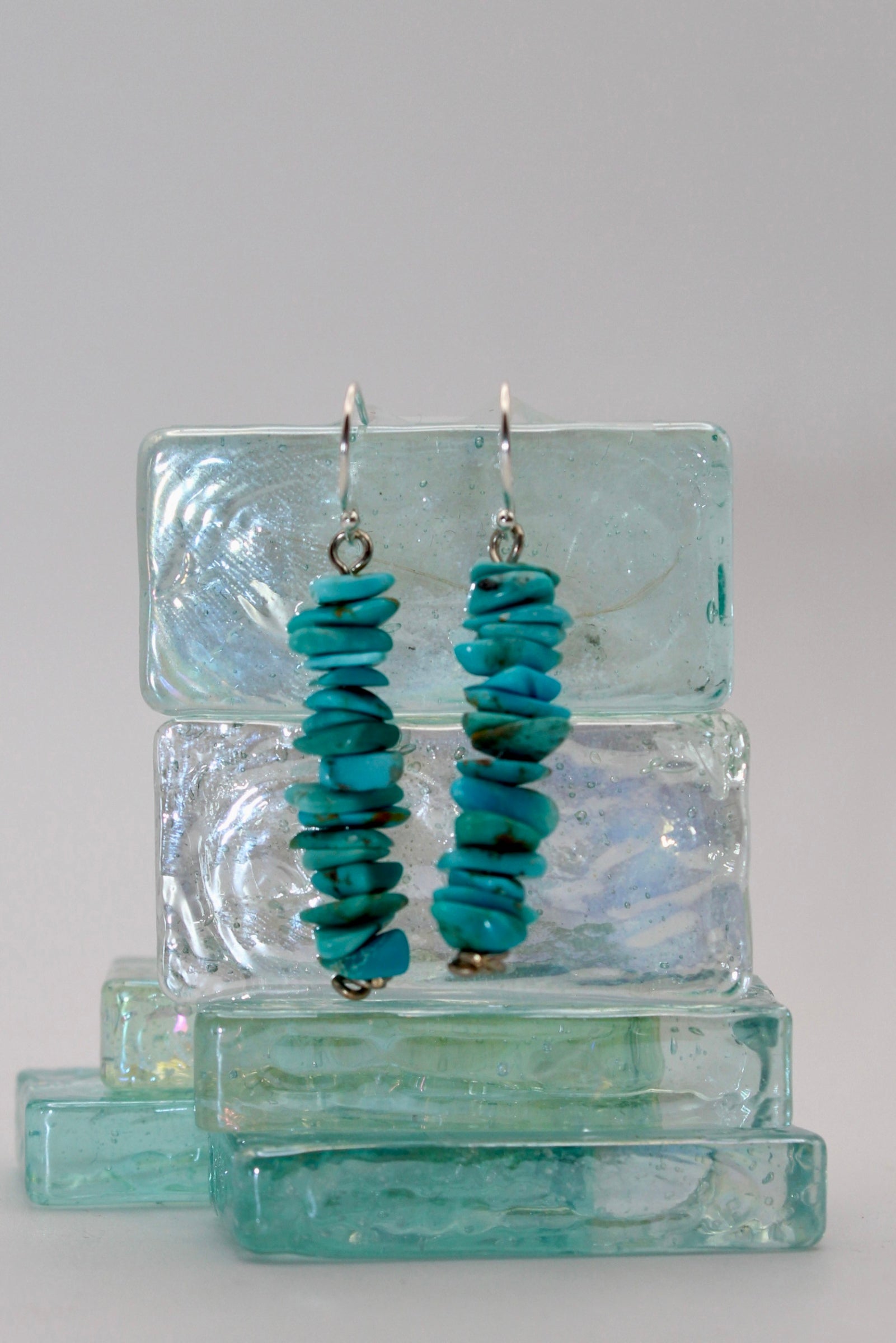 Silver Turquoise Ristra Dangles