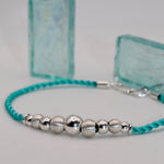 Silver Turquoise Rope Bracelet