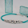 Silver Turquoise Rope Bracelet