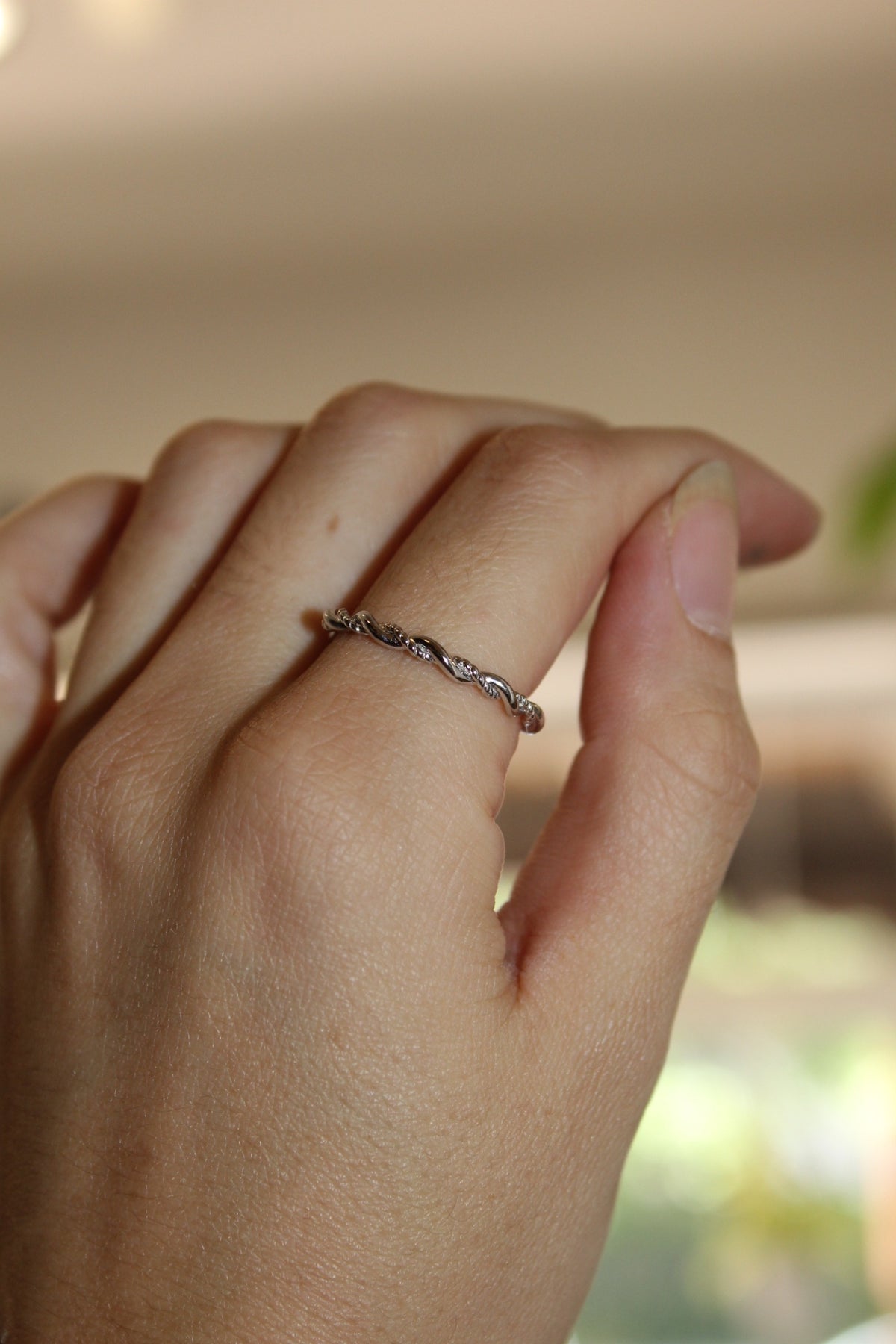 Silver Twist Stackable