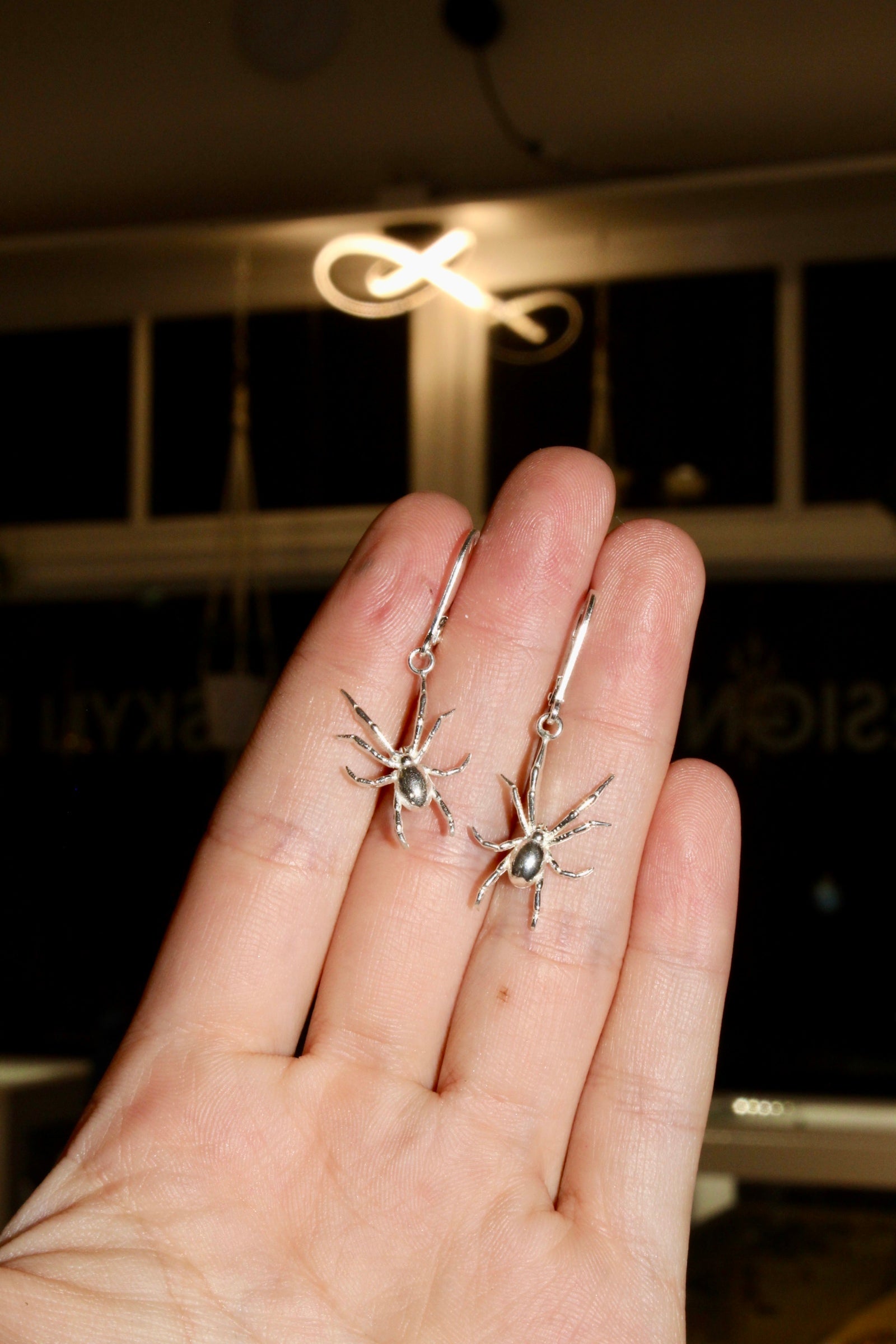 Spider Lever Back Earrings
