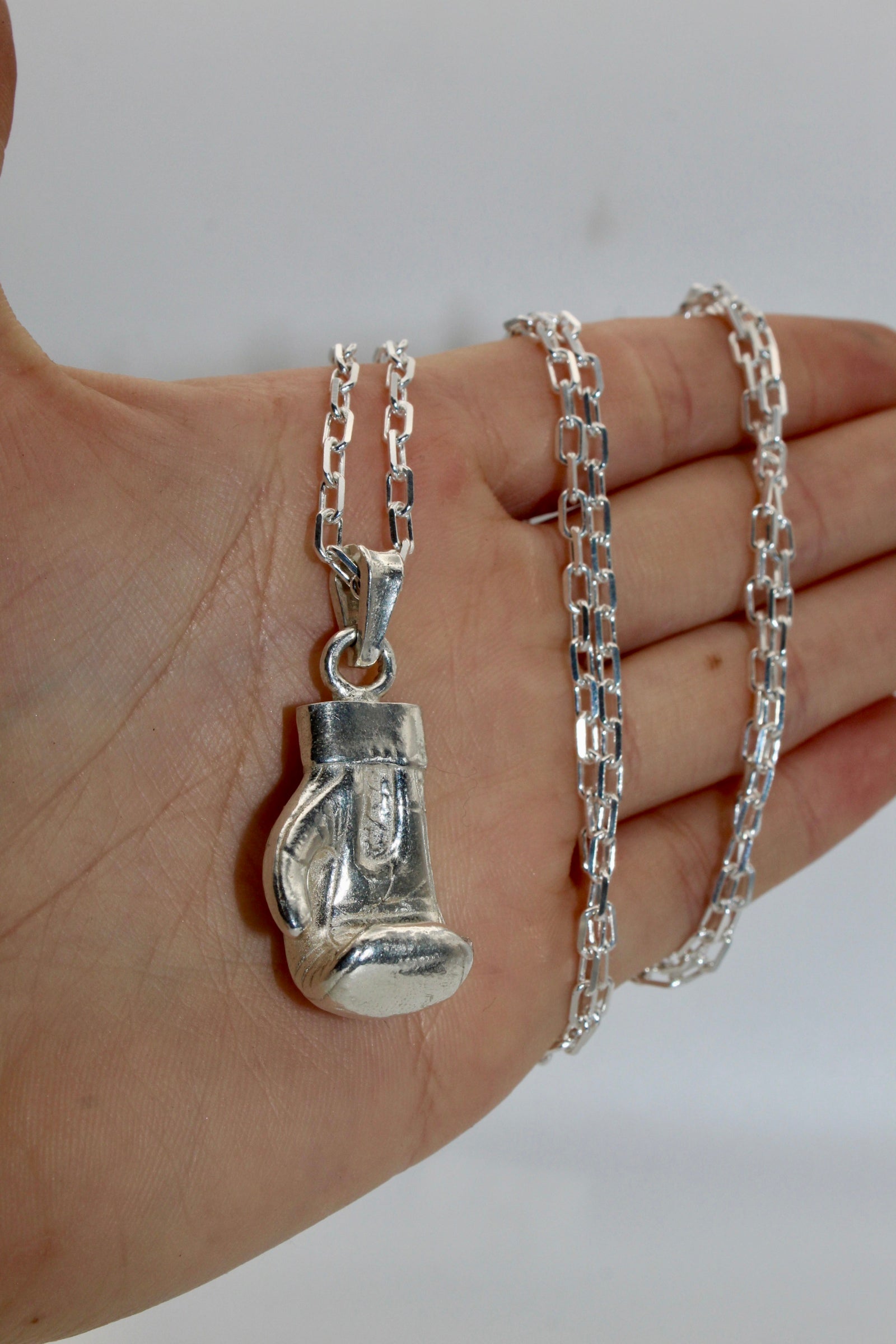 Sterling Silver Boxing Glove Pendant