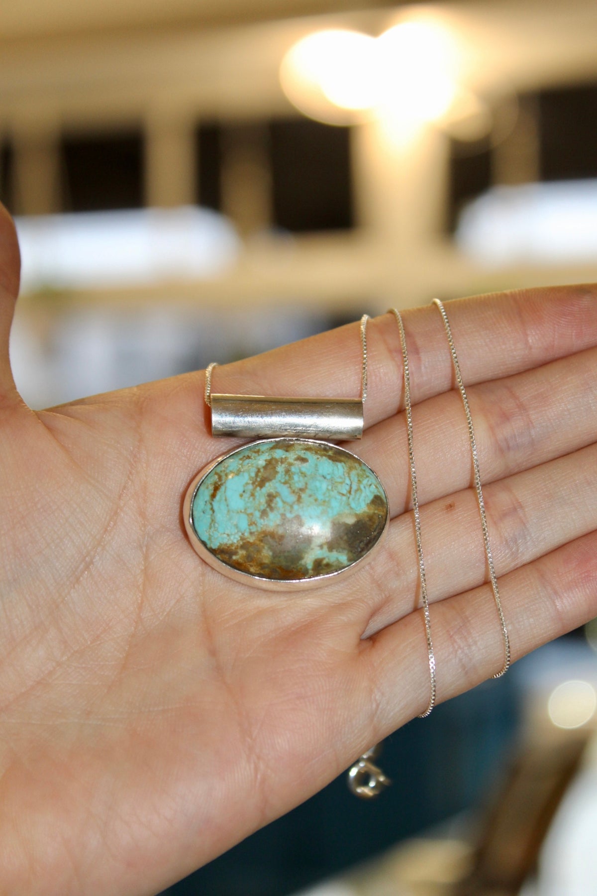 Sunset Turquoise Pendant