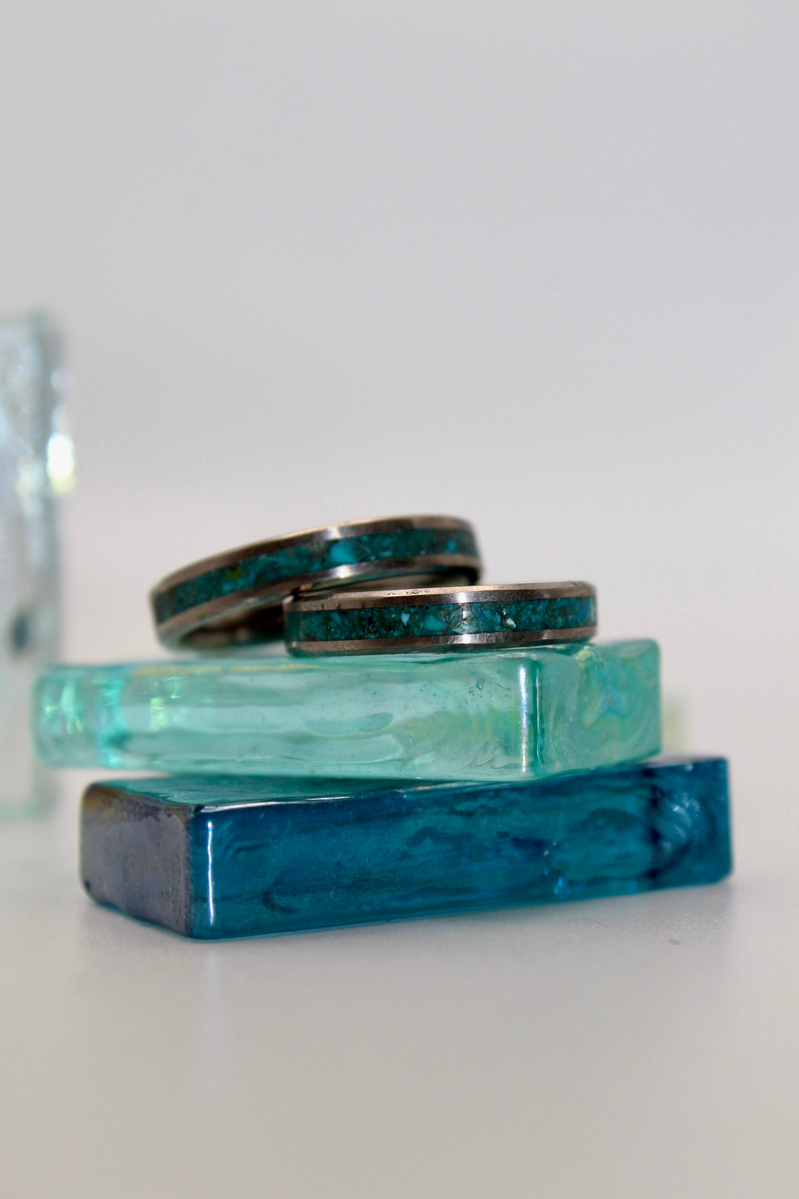 Titanium Turquoise Inlay Ring