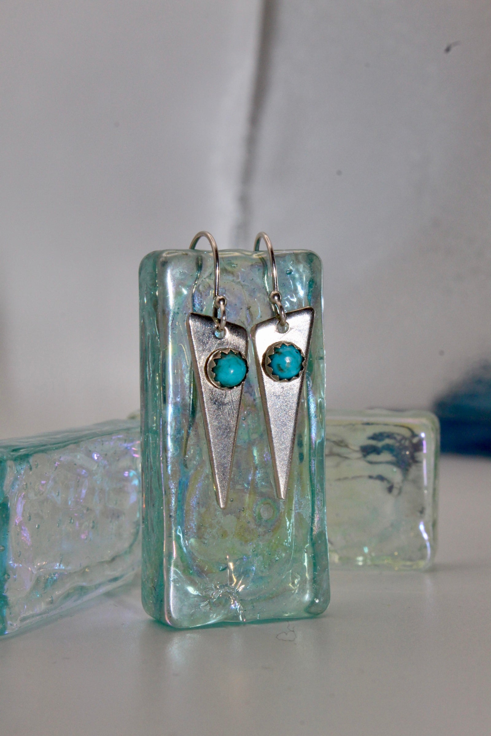 Triangle Turquoise Dangles