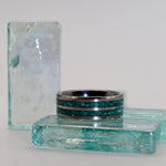 Tungsten Double Turquoise Inlay Ring