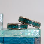 Tungsten Turquoise Inlay Ring