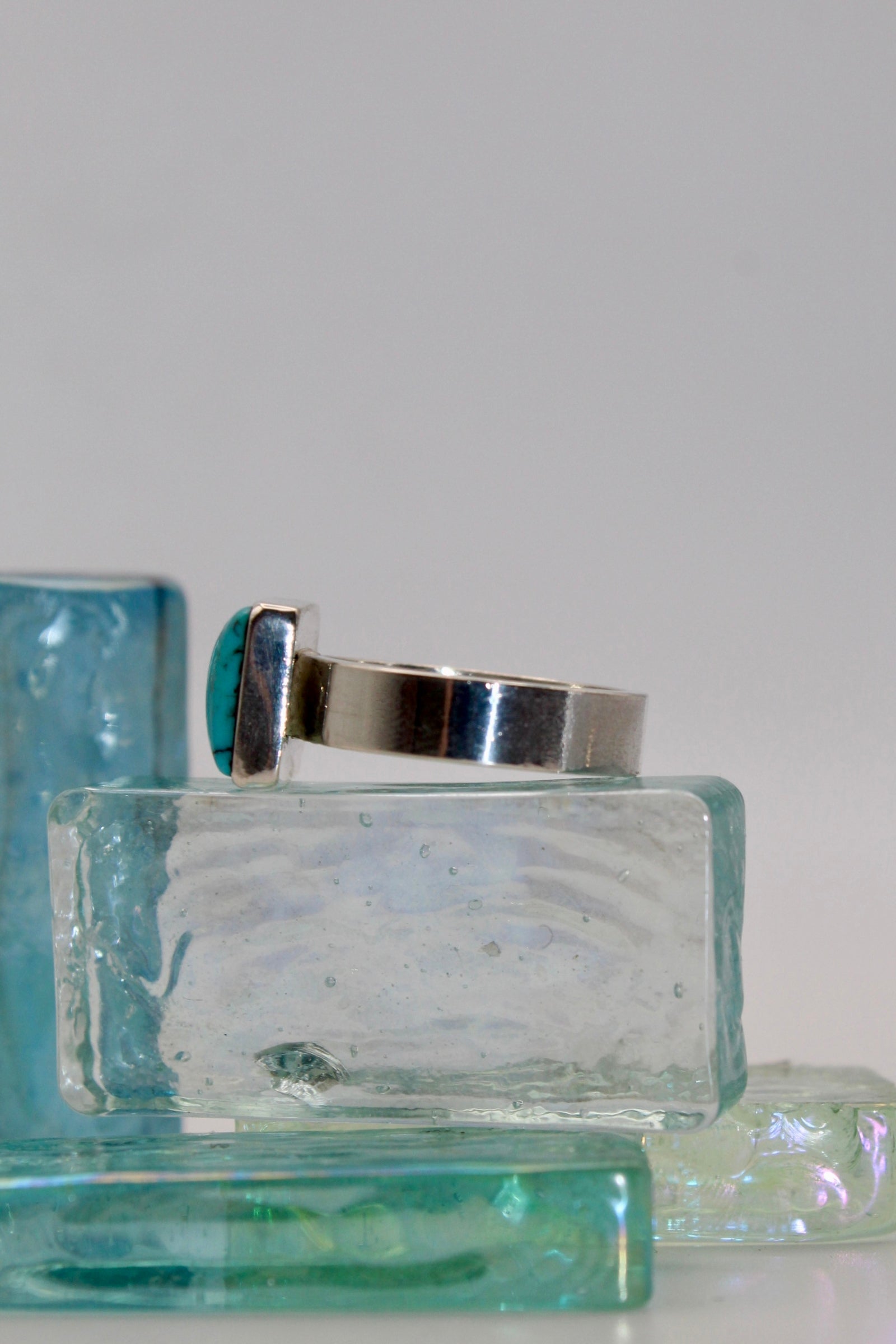 Turquoise Heavy Flat Band Ring