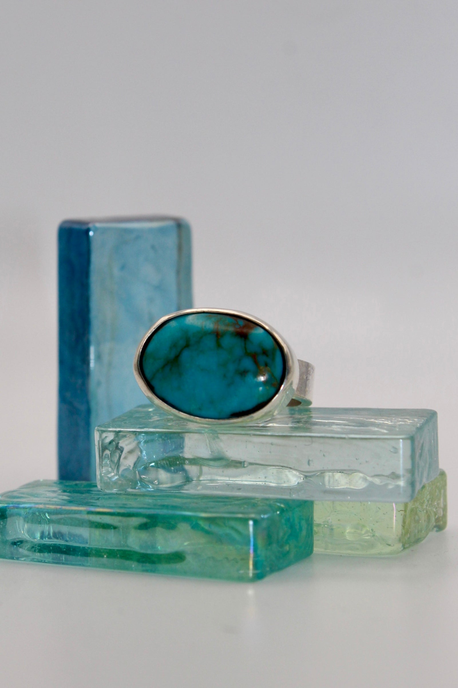 Turquoise Heavy Flat Band Ring
