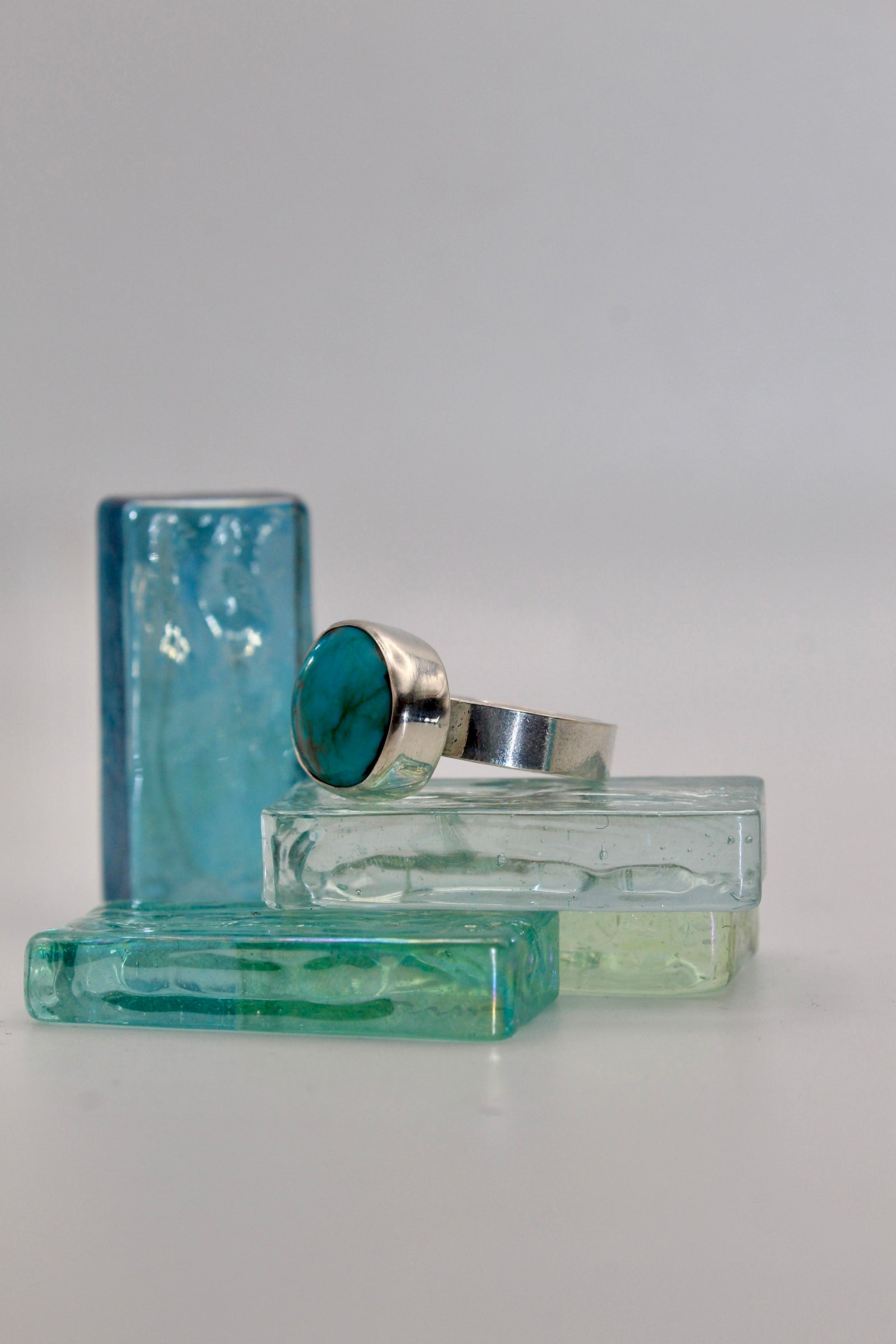 Turquoise Heavy Flat Band Ring